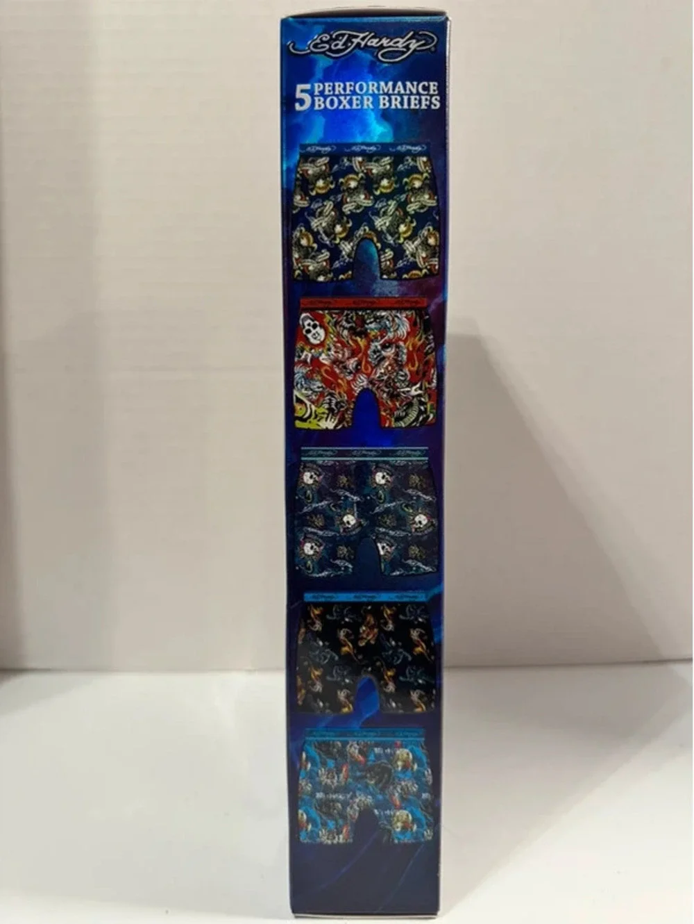 Ed Hardy Men’s Medium 5pc Performance Boxer Brief Box Set NWT